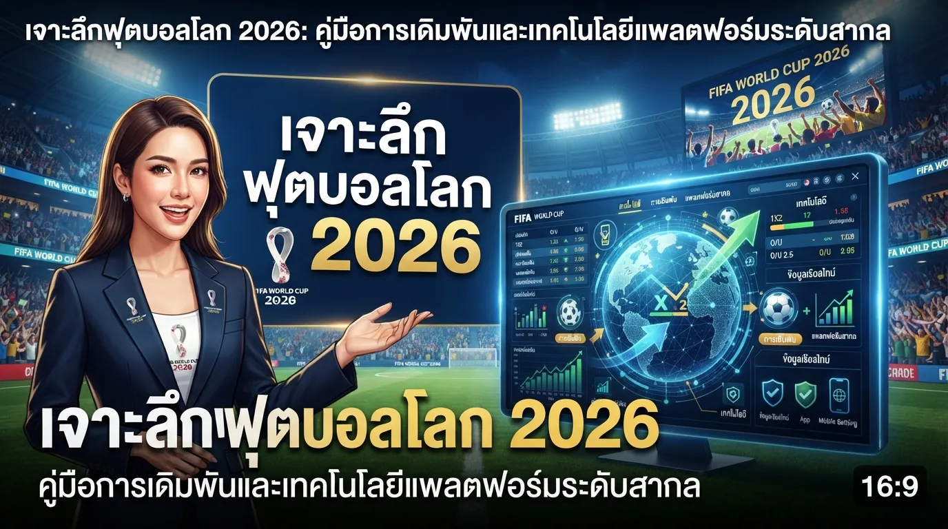 เจาะลึกฟุตบอลโลก 2026: คู่มือการเดิมพันและเทคโนโลยีแพลตฟอร์มระดับสากล